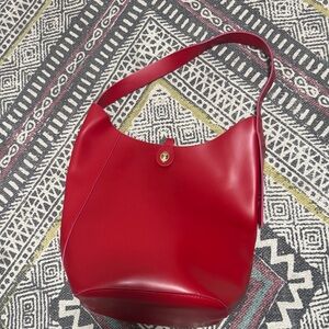 Elizabeth Arden Elegant Red Leather Shoulder Bag